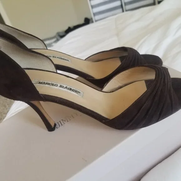 Manolo Blahnik Brown Heels - Picture 5 of 5